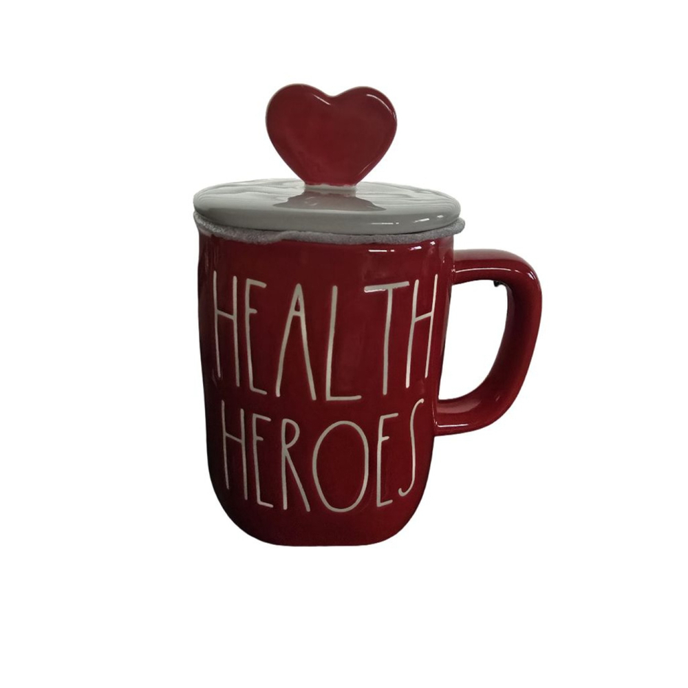 Rae Dunn Health Heroes Mug Red With A Heart On Top